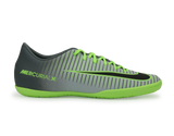 Nike Men's MercurialX Victory VI Indoor Soccer Shoes Pure Platinum/Black/Ghost Green