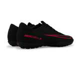Nike Men's MercurialX Victory VI Turf Soccer Shoes Black/Black/Pink Blast
