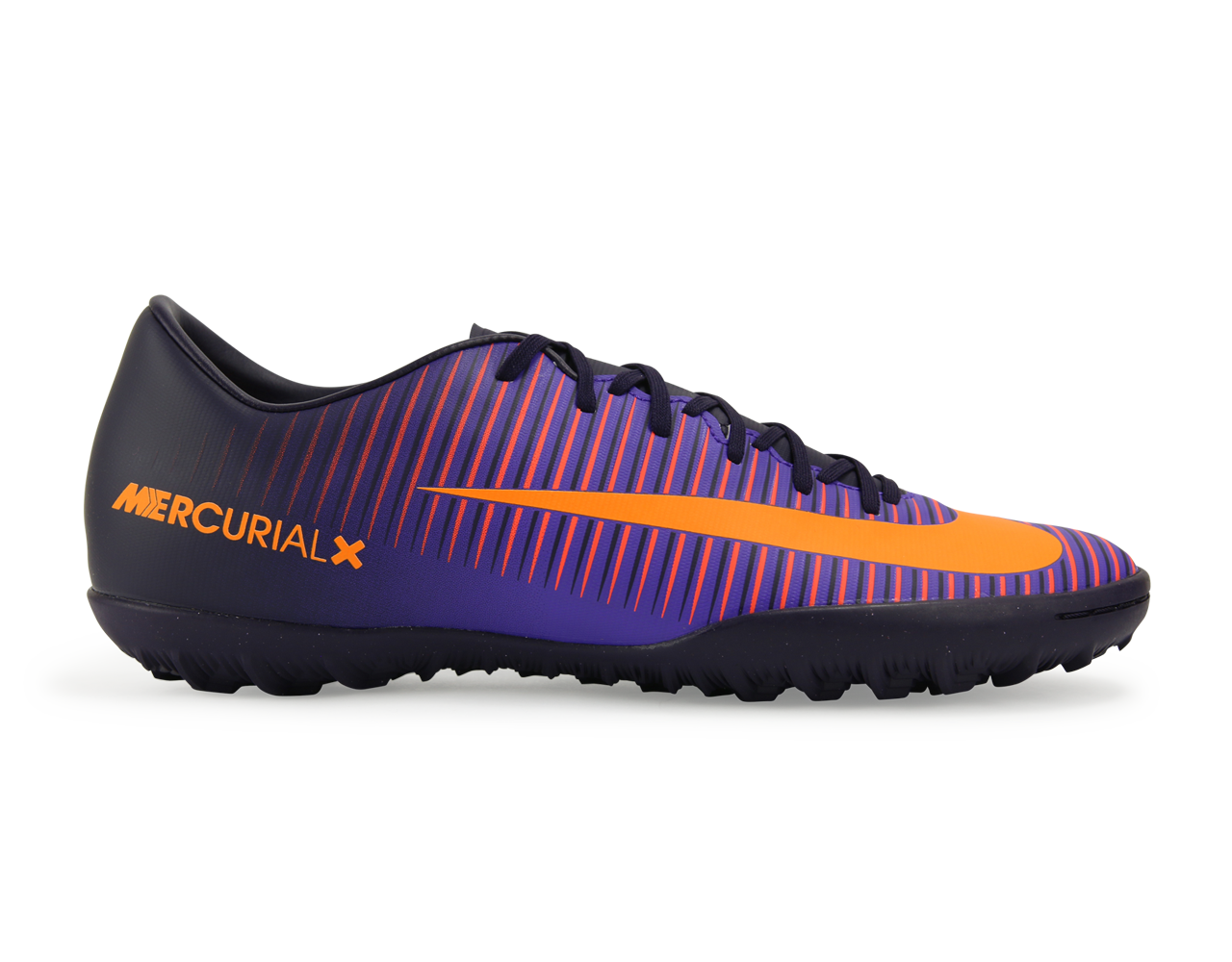 Nike Men's MercurialX Victory VI Turf Soccer Shoes Purple Dynasty/Bright Citrus/Hyper Grape