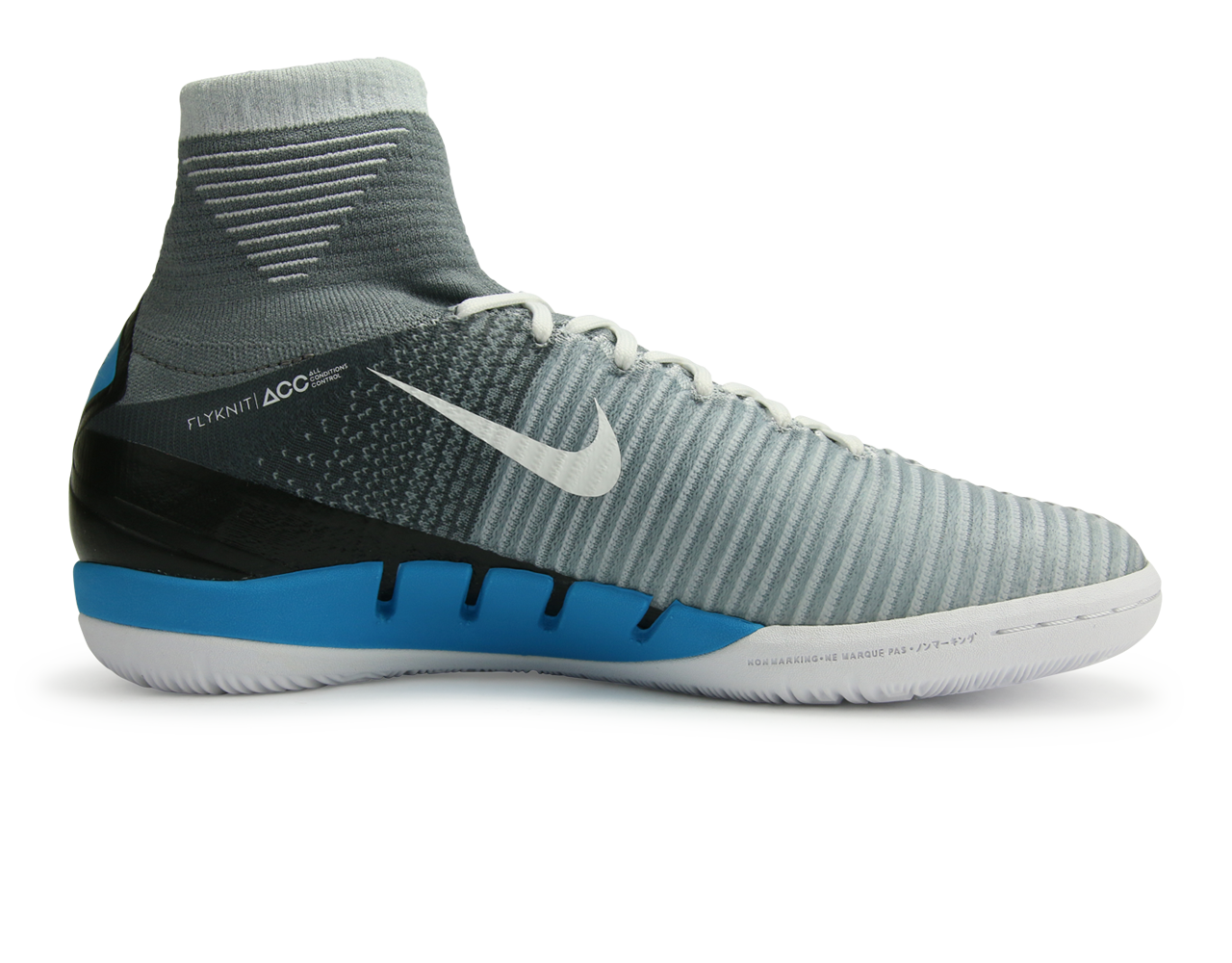Nike Men's MercurialX Proximo II Dynamic Fit Indoor Soccer Shoes Wolf Grey/White/Pure Platinum