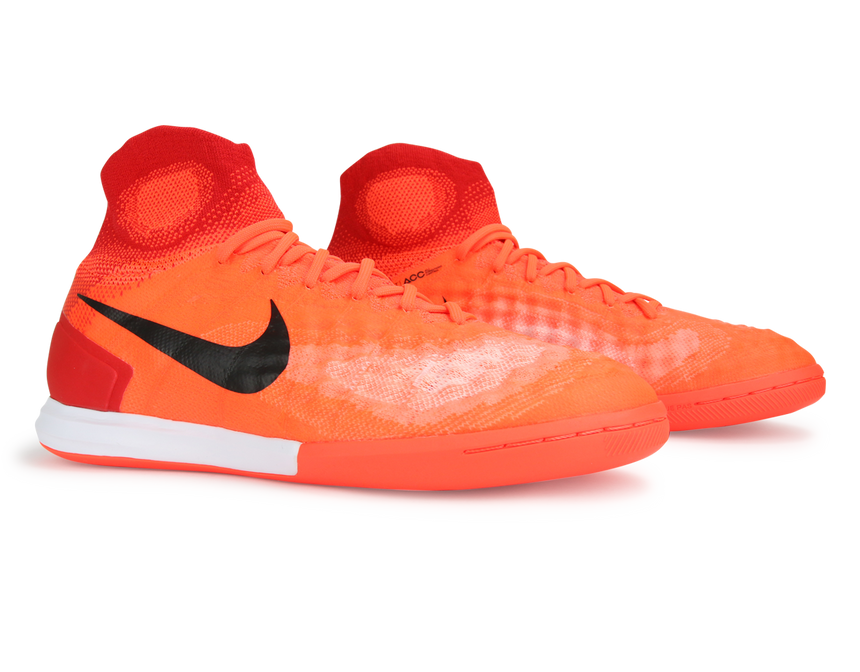 Nike Men's MagistaX Proximo II Indoor Soccer Shoes Black/TotalCrimson