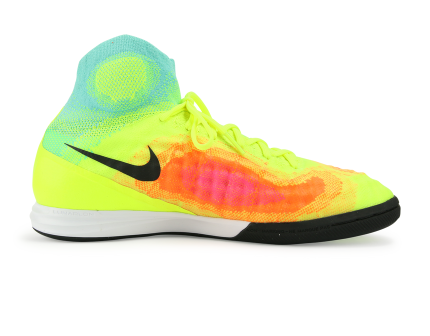 Nike Men's MagistaX Proximo II Indoor Soccer Shoes Volt/Black/Hyper/Turquoise