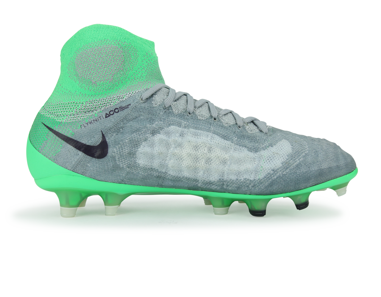 Nike Women s Magista Obra II FG Wolf Grey Purple Dynasty Electric Green 5.5