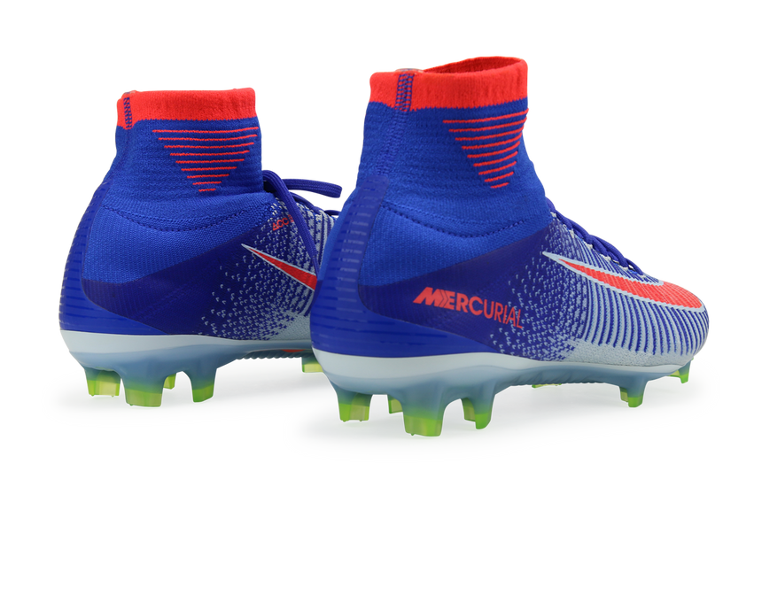 Nike Women's Mercurial Superfly V FG White/Bright Crimson/Racer Blue