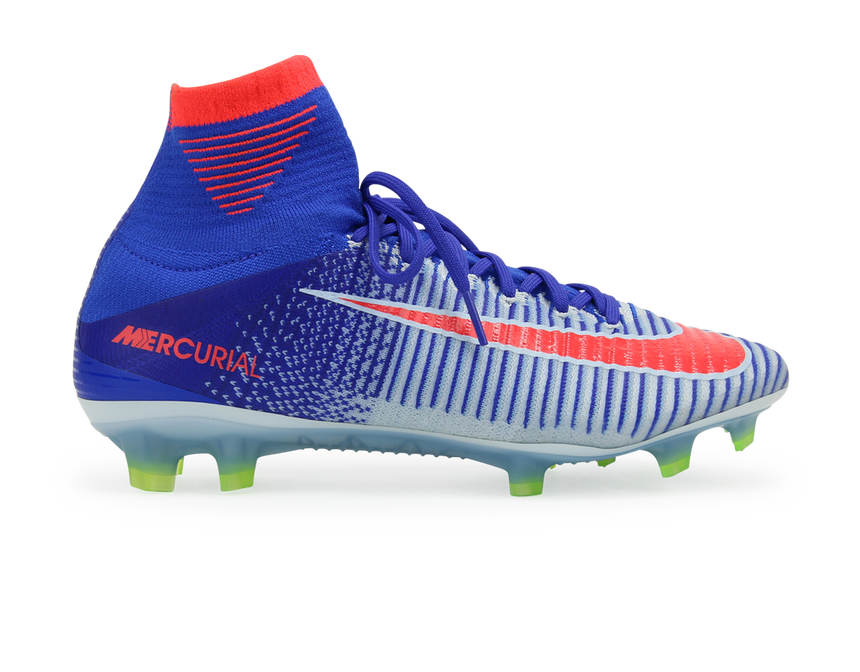 Nike Women's Mercurial Superfly V FG White/Bright Crimson/Racer Blue