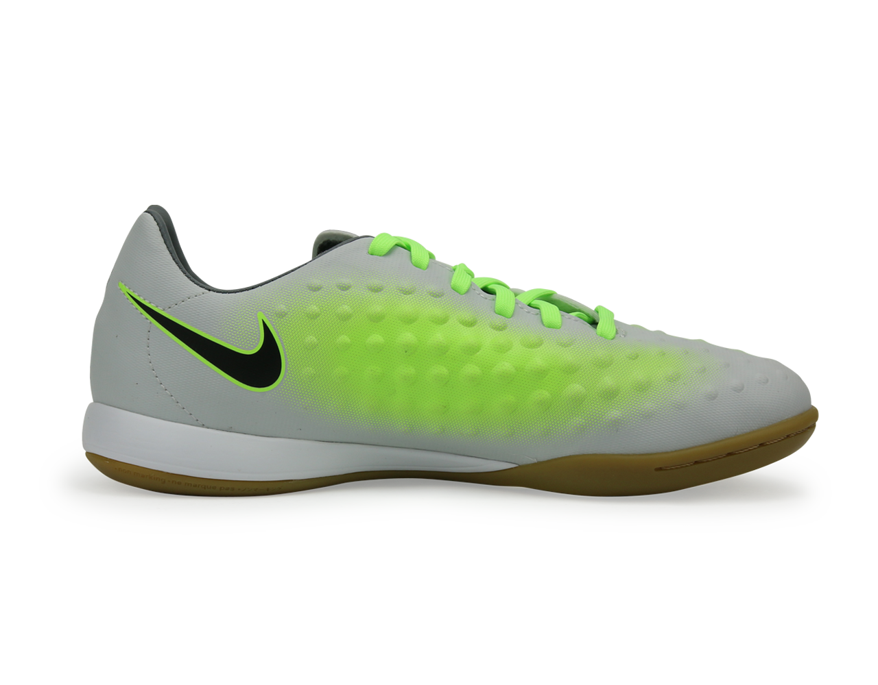 Nike Kids MagistaX Opus Indoor Soccer Shoes Pure Platinum/Black/Ghost Green