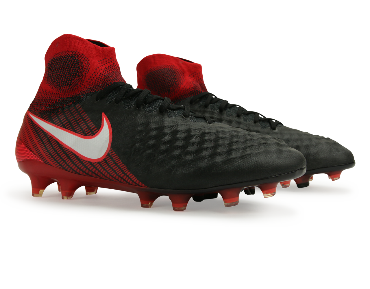 Nike Men s Magista Obra II FG Black White University Red Azteca Soccer
