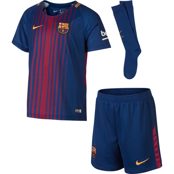 Nike Kids FC Barcelona 17/18 Home Mini Kit Deep Royal Blue/University Gold