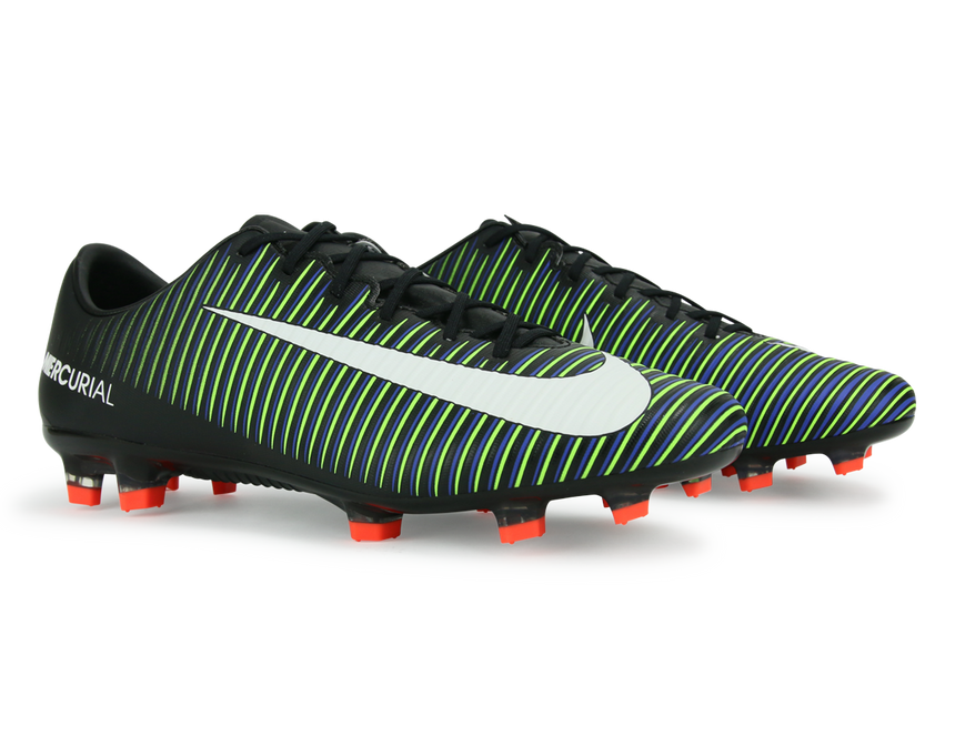 Nike Men's Mercurial Veloce III FG Black/White/Electric Green