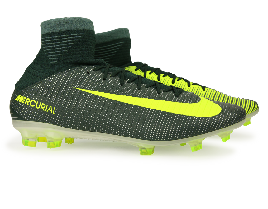 Nike Men's Mercurial Veloce III DF CR7 FG Seaweed/Volt/Hasta/White