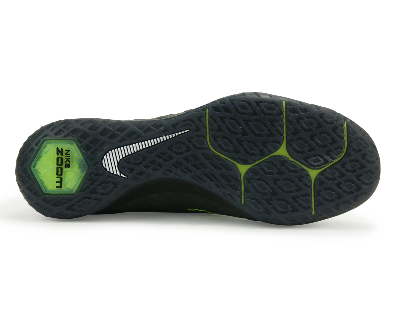 Nike Men's HypervenomX Proximo II DF Indoor Soccer Shoes Black/Volt/Dark Grey/Wolf Grey
