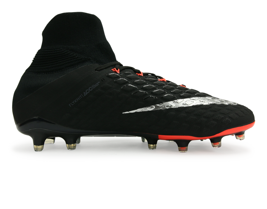 Nike Men's Hypervenom Phantom III Dynamic Fit FG Black/Metalic