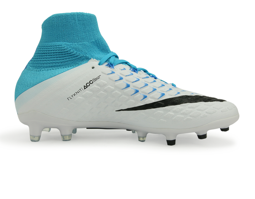 Nike Kids Hypervenom Phantom III Dynamic Fit FG White/Blue/Photo Blue