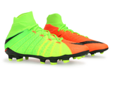 Nike Kids Hypervenom Phantom III Dynamic Fit FG Electric Green/Black/Hyper Orange