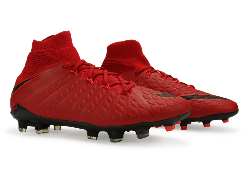 Nike Kids Hypervenom Phantom III Dynamic Fit FG University Red/Black