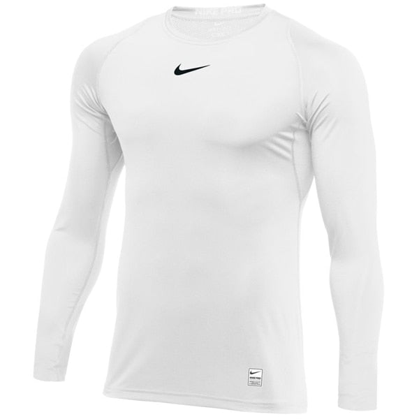 Nike Men's Pro Fitted Long Sleeve White – Azteca Soccer