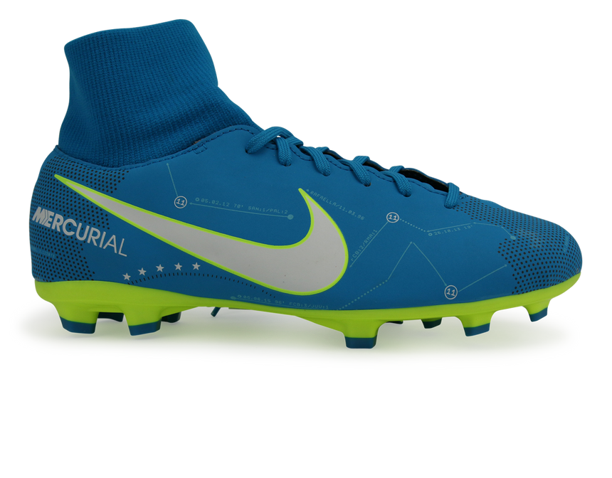Nike Kids Mercurial Victory Dynamic Fit Neymar Jr FG Blue Orbit/White