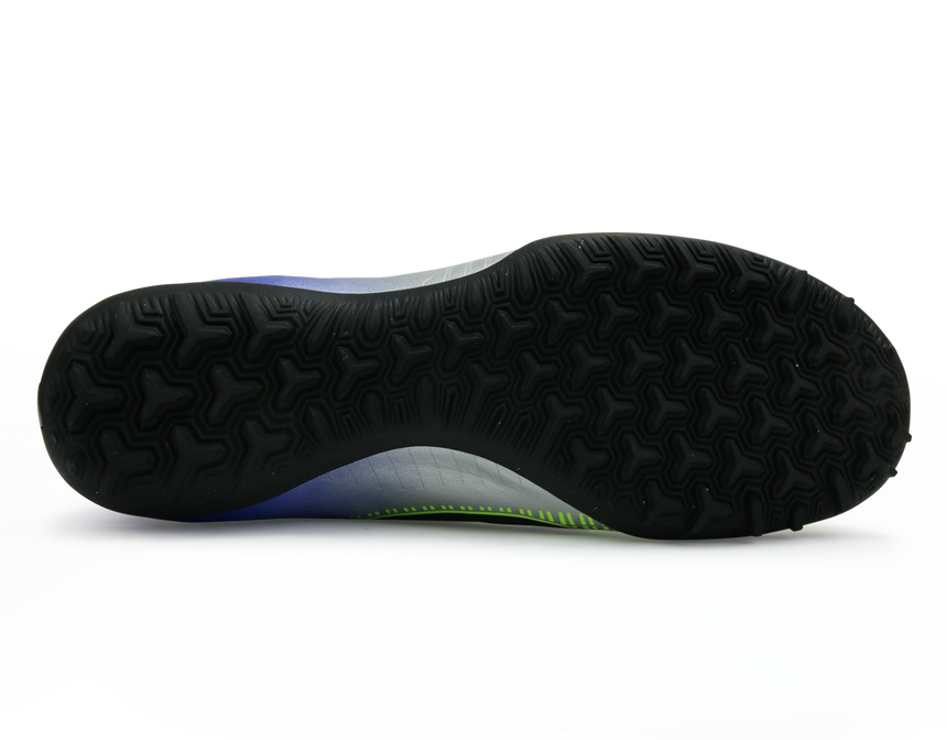 Nike Men's MercurialX Victory VI Neymar Jr Turf Soccer Shoes Racer Blue/Black/Chrome/Volt