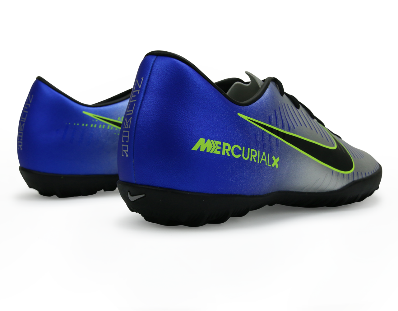 Nike Men's MercurialX Victory VI Neymar Jr Turf Soccer Shoes Racer Blue/Black/Chrome/Volt