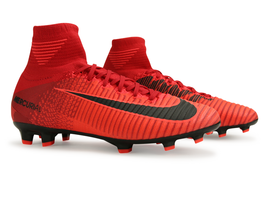 Nike Kids Mercurial Superfly V Dynamic Fit FG University Red/Black Nike Kids Mercurial Superfly V Dynamic Fit FG University Red/Black