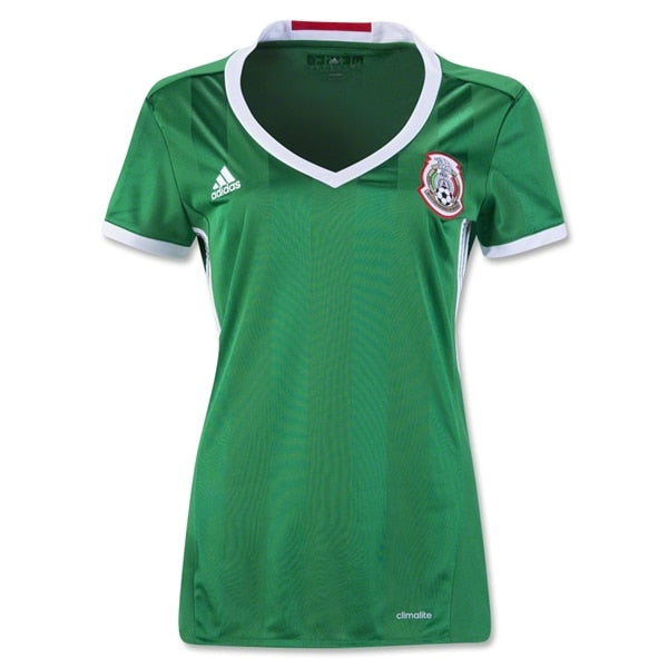 adidas Women's Mexico 16/17 Home Jersey Green/Red/White
