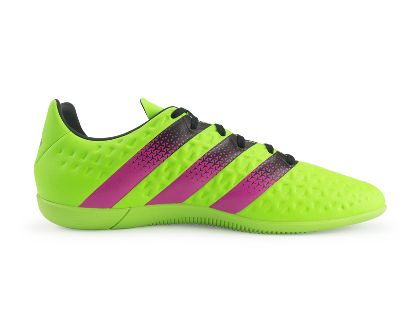 adidas Men's ACE 15.3 Indoor Soccer Shoes Solar Green/Shock Pink/Black
