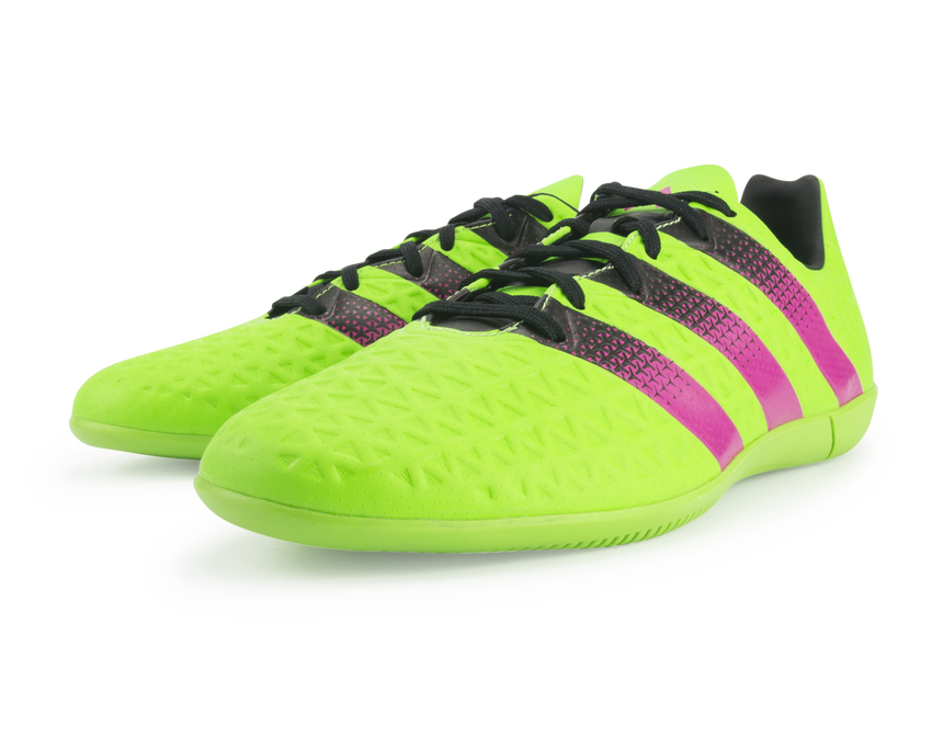 adidas Men's ACE 15.3 Indoor Soccer Shoes Solar Green/Shock Pink/Black