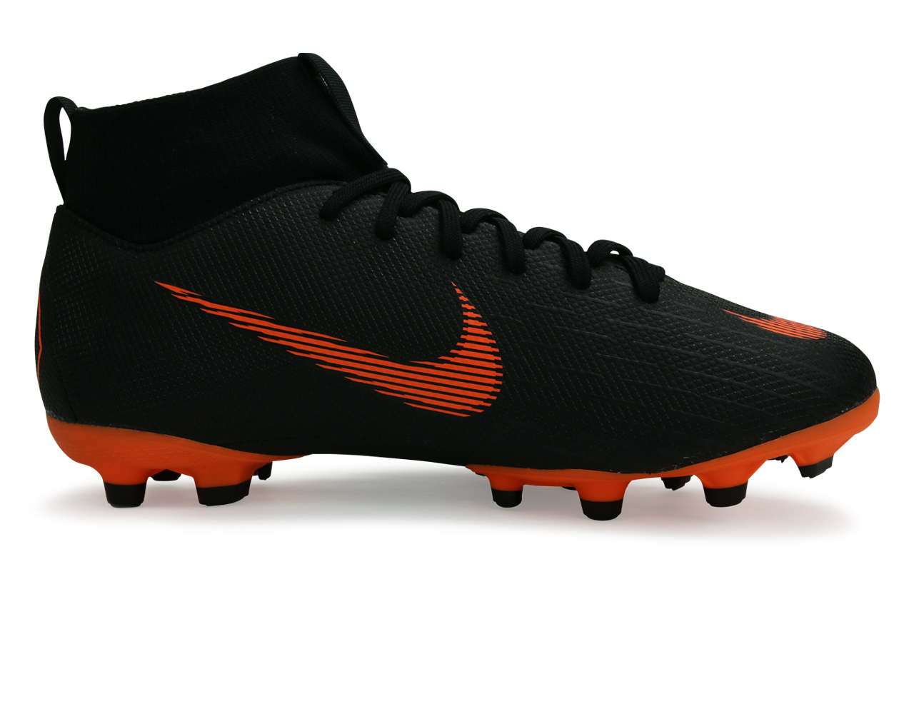 Mercurial superfly 6 pro fg black total orange hot sale