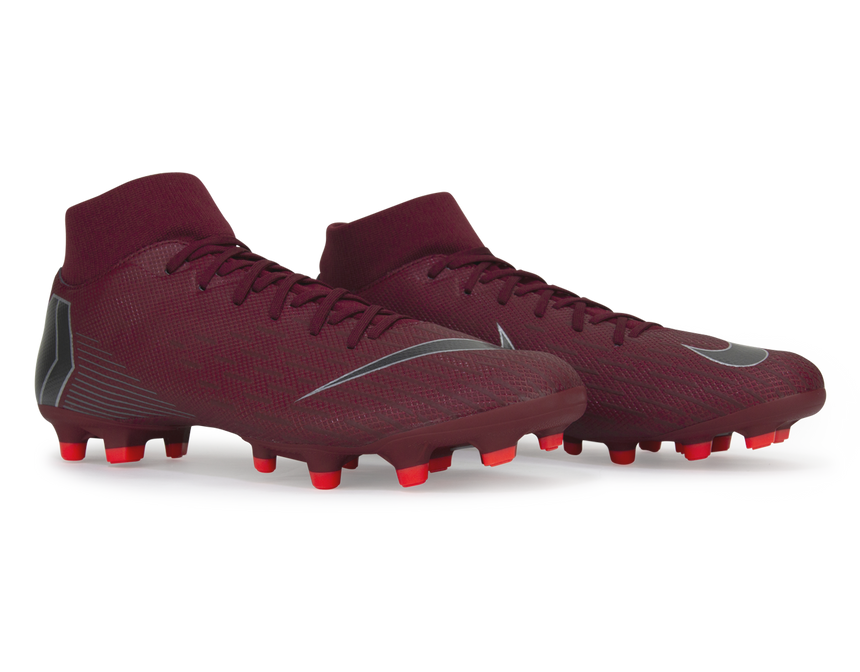 Nike Men's Mercurial Superfly 6 Academy FG/MG Team Red/Metallic Dark Grey