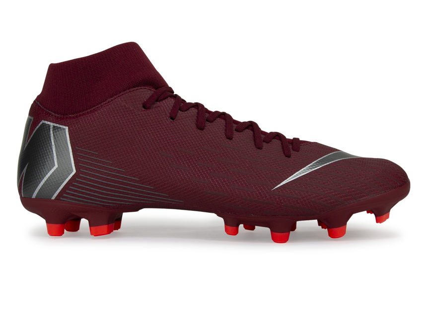 Nike Men's Mercurial Superfly 6 Academy FG/MG Team Red/Metallic Dark Grey