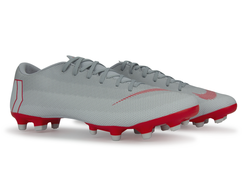 Nike Men's Mercurial Vapor 12 Academy FG Wolf Grey/Light Crimson