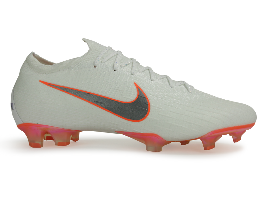 Nike Men's Mercurial Vapor 12 Elite FG White/Metallic Cool Grey