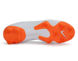 Nike Men's Mercurial Vapor 12 Pro FG White/Metalic Cool Grey/Total Orange