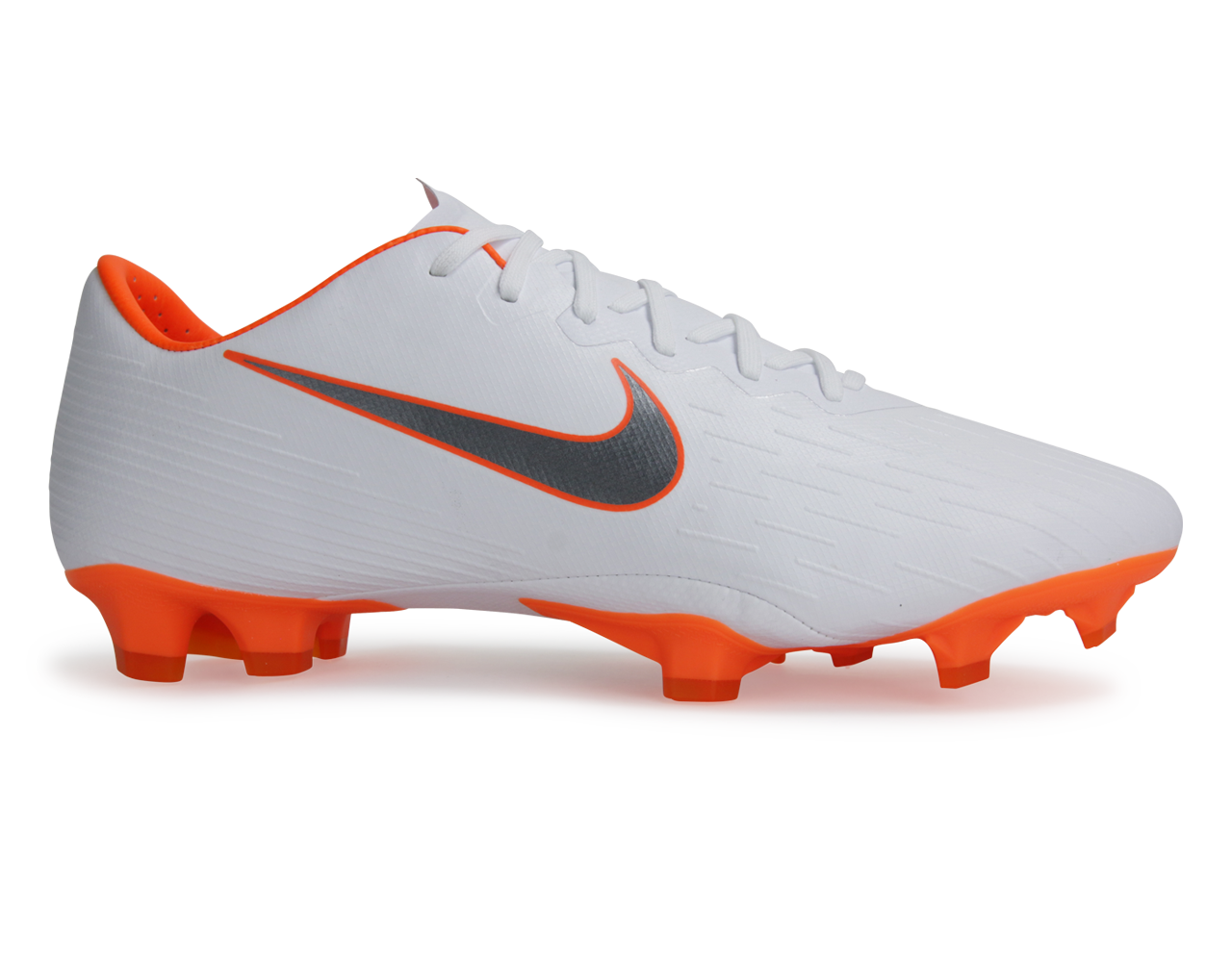 Nike Men s Mercurial Vapor 12 Pro FG White Metalic Cool Grey Total Ora