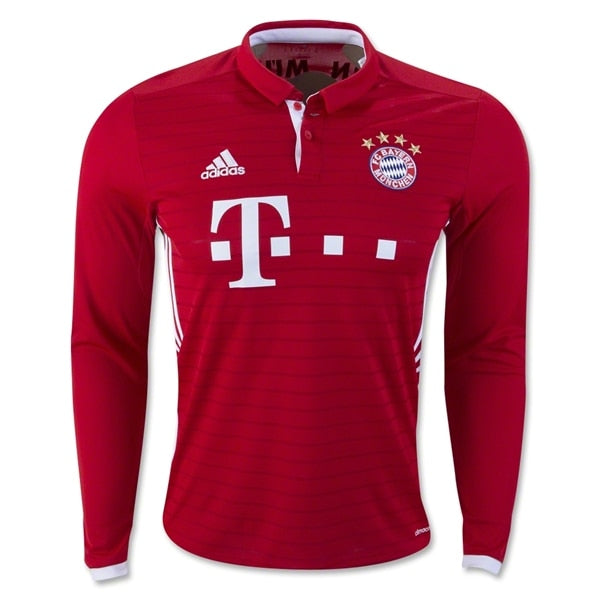 adidas Men's FC Bayern Munich 16/17 Long Sleeve Home Jersey Fcb True/White