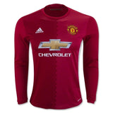 adidas Manchester United 16/17 Long Sleeve Home Jersey Real Red/White