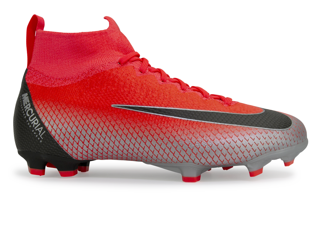 Nike Kids Mercurial CR7 Superfly 6 Elite FG Bright Crimson Black