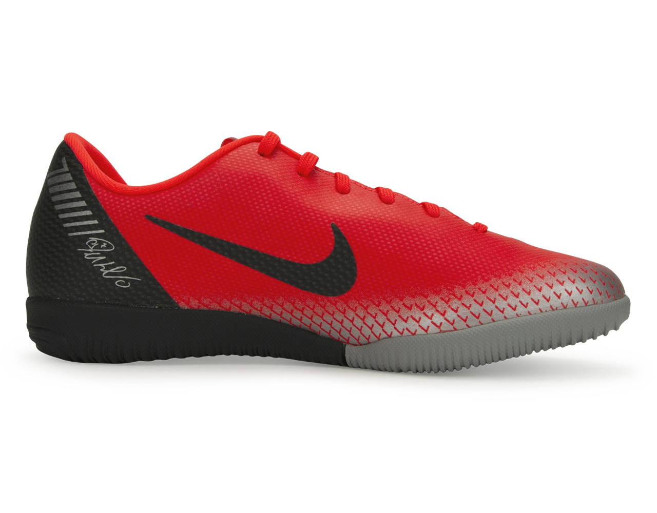 Nike Kids Mercurial CR7 Vapor Academy GS Indoor Soccer Shoes Bright Crimson/Black