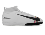 Nike Kids Mercurial Superfly 6 Academy GS Indoor Soccer Shoes White/Black/Pure Platinum