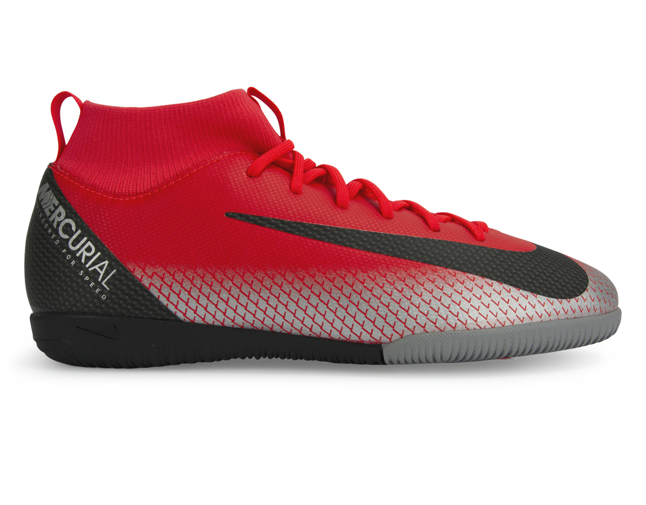 Nike Kids Mercurial CR7 Superfly 6 Academy GS Indoor Soccer Shoes Bright Crimson/Black