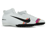Nike Kids Mercurial Superfly 6 Academy GS Turf Soccer Shoes White/Black/Pure Platinum