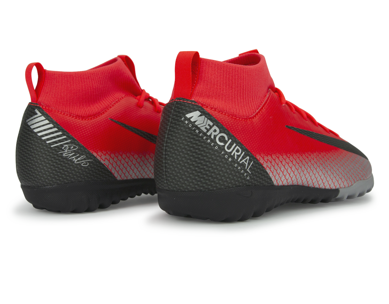 Nike Kid Superfly 6 Academy GS CR7 Turf Soccer Shoes Bright Crimson/Black
