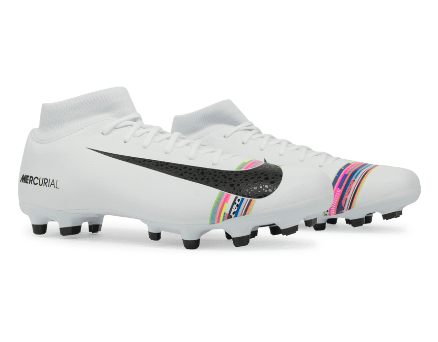 Nike Men's Mercurial Superfly 6 Academy CR7 MG White/Black/Pure Platinum
