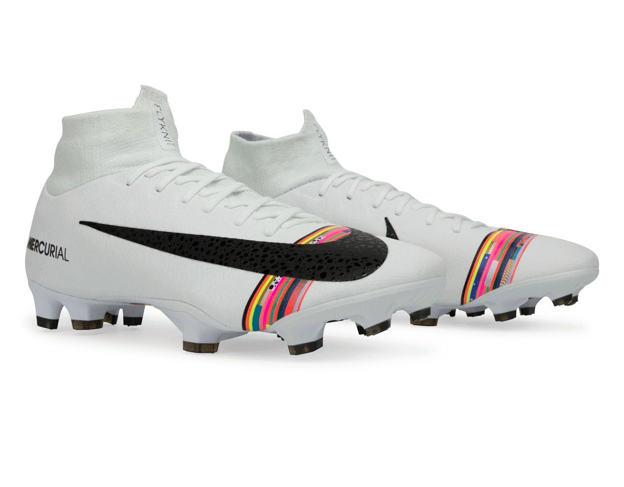 Nike Men s Mercurial Superfly 6 Pro FG White Black Pure Platinum Azteca Soccer