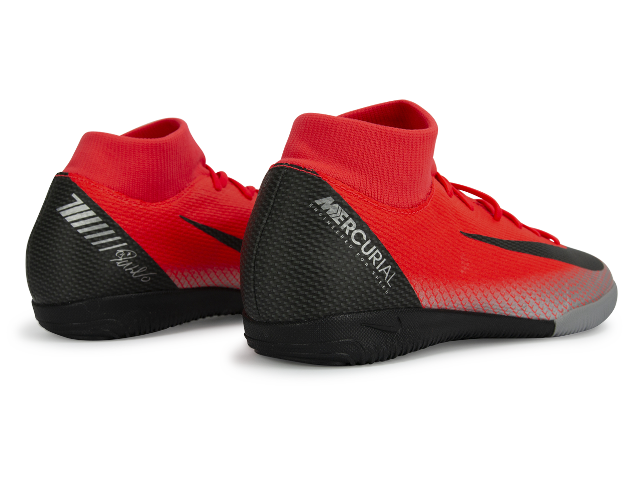 Nike Men's Mercurial CR7 SuperflyX 6 Academy Indoor Soccer Shoes Bright Crimson/Black
