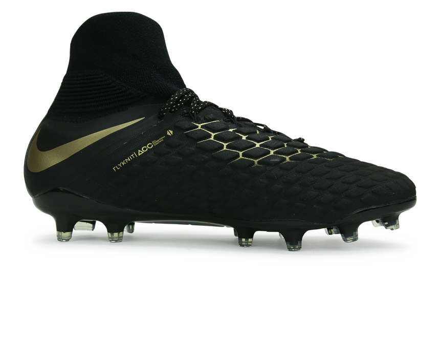 Nike Men's Hypervenom 3 Elite DF FG Black/Metallic Vivid Gold