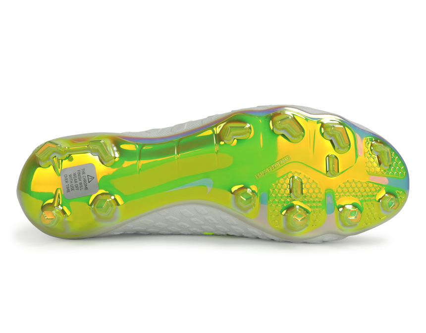 Nike Men's Hypervenom Phantom III Elite FG White/Volt/Metallic Cool Grey