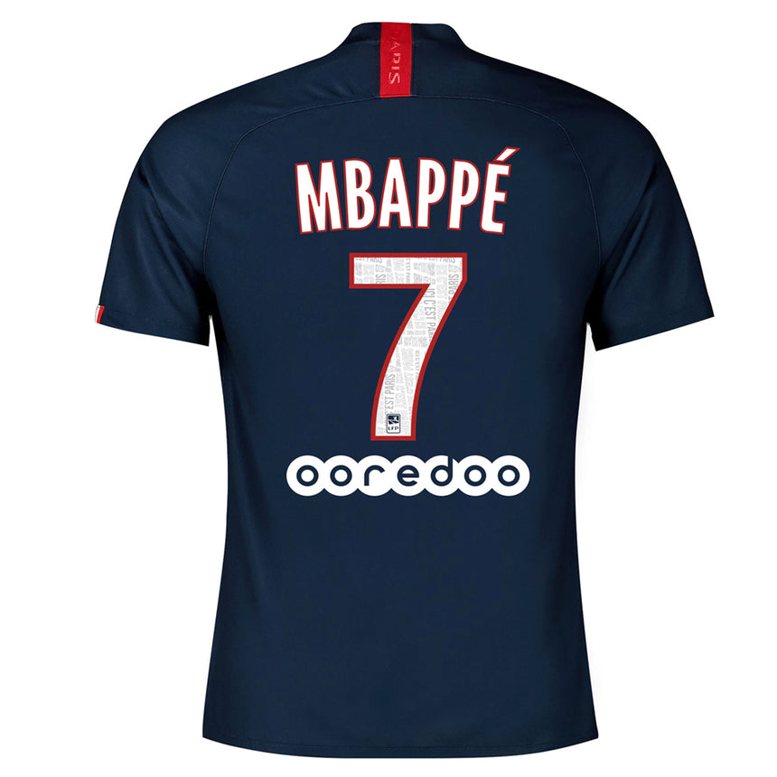 Nike Paris Saint-Germain Men's Home Stadium 2019/20 Jersey w/ Kylian Mbappe