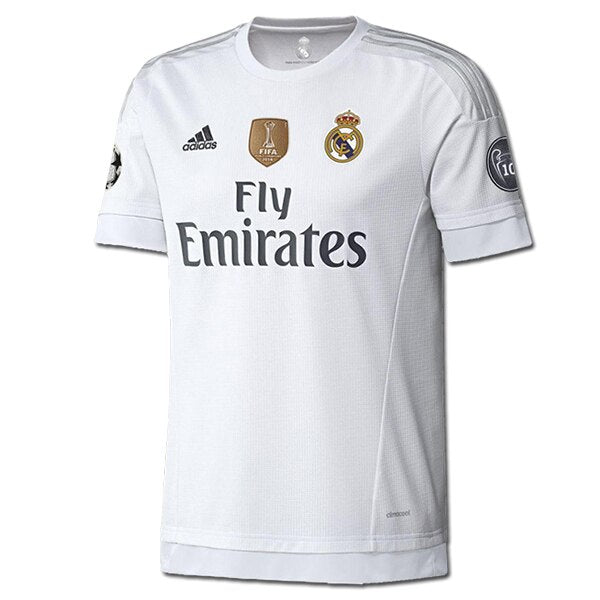 adidas Men's Real Madrid 15/16 Champions Home Jersey White/Clear Grey/Onix