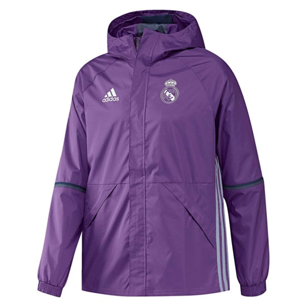 adidas Men's Real Madrid 16/17 All Weather Jacket Purple